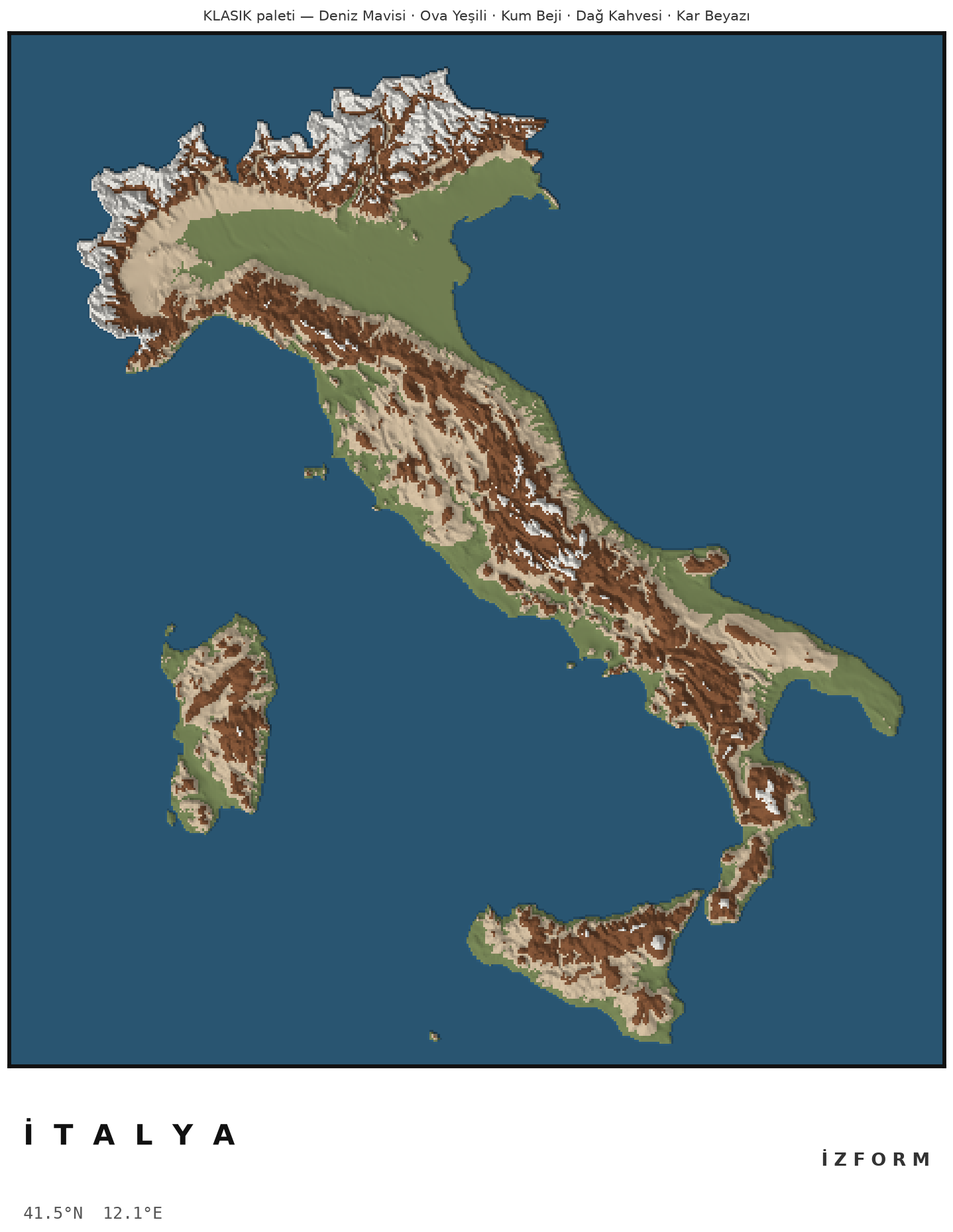 Italy / Silhouette Puzzle (3x4), engine render preview