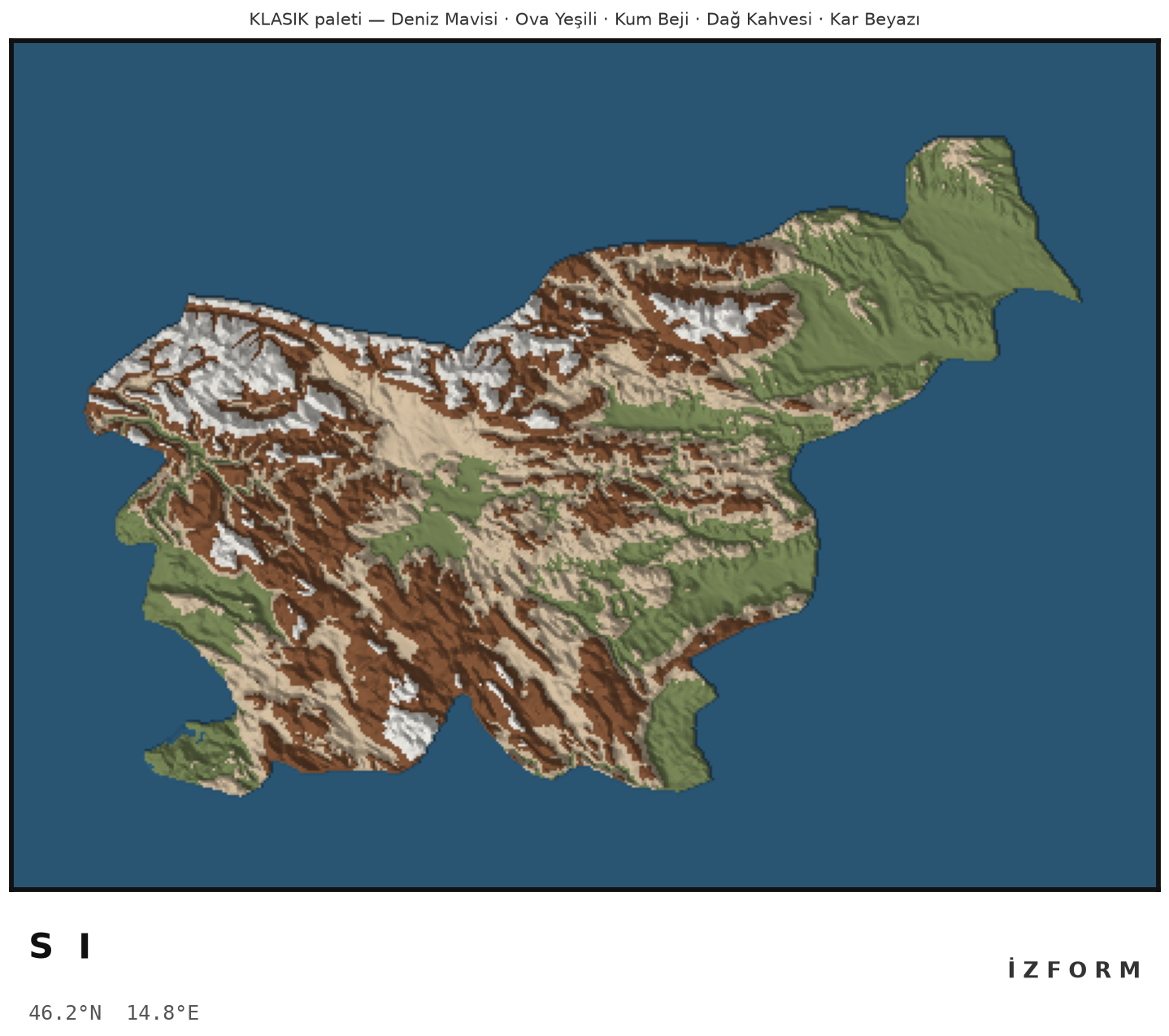 Slovenia / Silhouette Puzzle (4x3), engine render preview