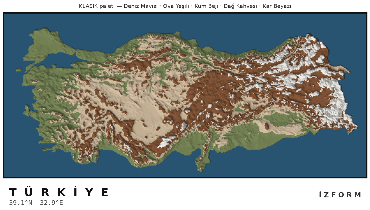 Turkey / Silhouette Puzzle (6x3), engine render preview