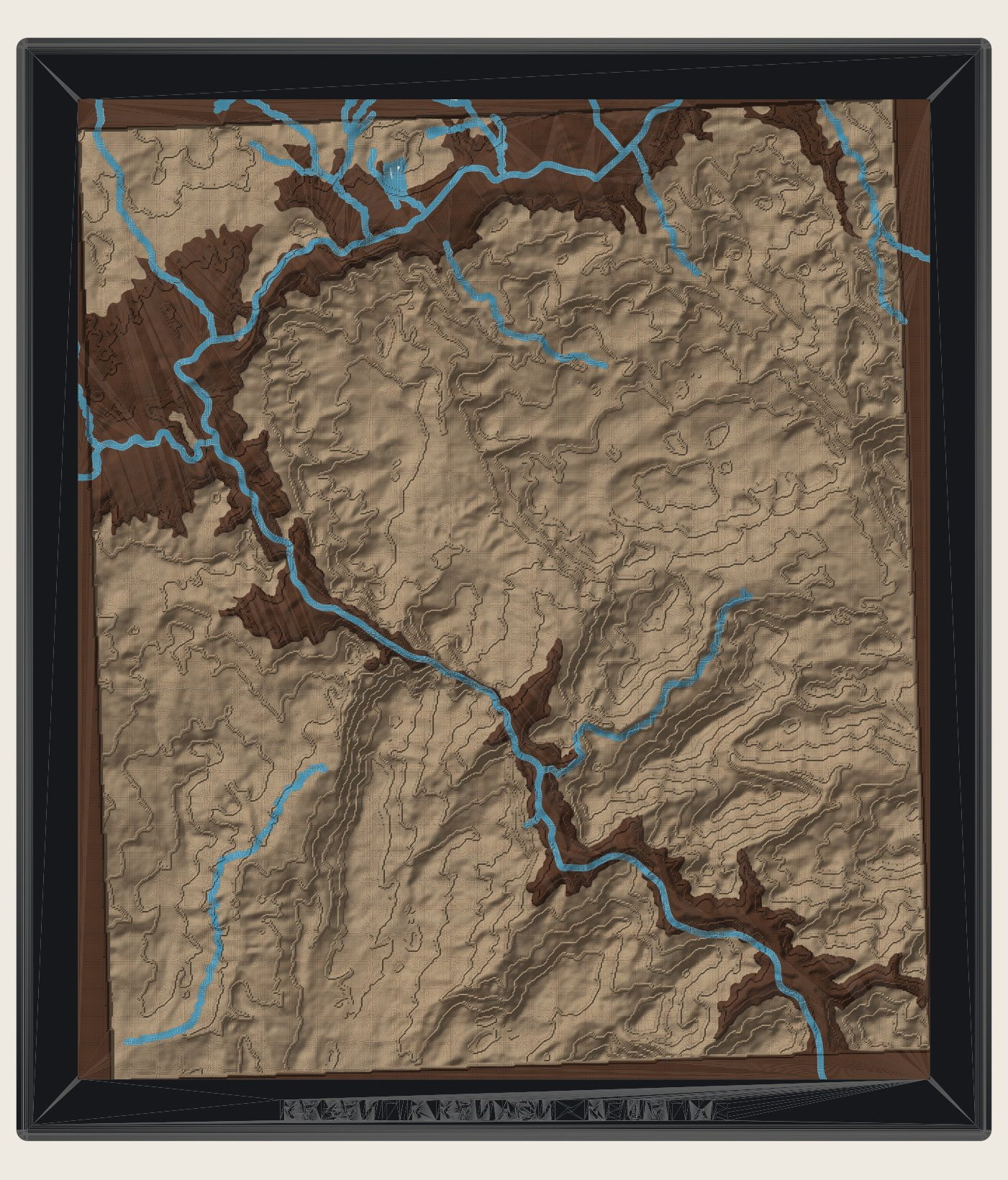 Regional framed terrain engine render